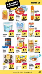 Gazetka promocyjna Netto - Woche 11 - Gazetka - ważna od 16.03 do 16.03.2024 - strona 27 - produkty: alpro, Bad, bio, butter, buttermilch, eis, fisch, Geflügel, gin, hafer, jagdwurst, lachs, mais, Maiswaffeln, milch, milchreis, nesquik, reis, Rügener, rügener badejunge, schnitzel, snack, Spezi, Ti, torte, tortelloni, waffeln, wiener, wurst