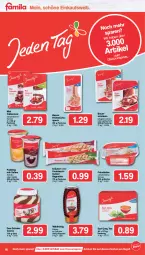 Gazetka promocyjna Famila - Prospekte - Gazetka - ważna od 28.01 do 28.01.2023 - strona 16 - produkty: auer, bacon, baguette, Bau, Bauer, Becher, butter, Cabanossi, creme, discount, eis, flasche, frischkäse, Frühstücksspeck, honig, Käse, knoblauch, Knoblauchbutter, kräuter, pudding, regal, reis, sahne, schinken, schoko, Speck, tee, Ti, vanille