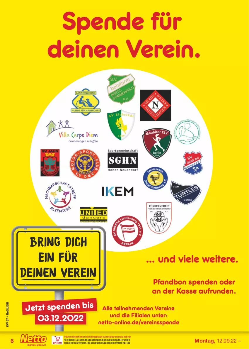 Aktueller Prospekt Netto Marken-Discount - Filial-Angebote - von 12.09 bis 17.09.2022 - strona 6 - produkty: eis, ndk, reis, ring, Ti, versandkostenfrei