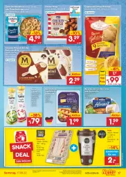 Gazetka promocyjna Netto Marken-Discount - Filial-Angebote - Gazetka - ważna od 17.09 do 17.09.2022 - strona 17 - produkty: angebot, bavaria blu, bergader, bestpreis, brötchen, chicken wings, coppenrath, creme, eis, fisch, garnelen, grill, Käse, langnese, magnum, pfanne, rama, rama cremefine, reis, Ria, ring, sandwich, snack, Ti, Tintenfischringe, Vegeta, weichkäse, ZTE