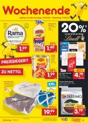 Gazetka promocyjna Netto Marken-Discount - Filial-Angebote - Gazetka - ważna od 17.09 do 17.09.2022 - strona 31 - produkty: angebot, bestpreis, decke, eis, golden toast, kaffee, kaffee-kapseln, lindor, lindt, maggi, rama, ravioli, reis, reiss, sandwich, sim, tassimo, Ti, toast, ZTE