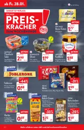 Gazetka promocyjna Aldi Nord - Aldi-Vorschau - Gazetka - ważna od 29.01 do 29.01.2022 - strona 30 - produkty: aldi, beste butter, beutel, butter, chips, Doppelkekse, eis, elle, fisch, frau antje, frucht, fruchtgummi, haribo, kartoffel, kartoffelchips, keks, kekse, konfitüre, kracher, landliebe, leibniz, lorenz, nestlé, olive, oliven, reis, Rohscheiben, salat, saupiquet, schoko, schokolade, teller, thunfisch, Thunfischsalat, Ti, toblerone