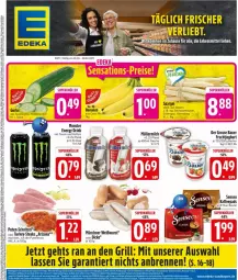 Gazetka promocyjna Edeka - Prospekte - Gazetka - ważna od 26.04 do 26.04.2025 - strona 3 - produkty: auer, banane, bananen, Bau, Bauer, Becher, beutel, deka, drink, energy drink, flasche, frucht, fruchtjoghurt, grill, joghur, joghurt, kaffee, kaffeepads, milch, monster, Monster Energy, Müller, müllermilch, pute, putenbrust, schnitzel, senseo, spargel, steak, steaks, Ti, Weißwurst, wurst