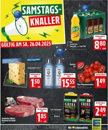 Gazetka promocyjna Edeka - Prospekte - Gazetka - ważna od 26.04 do 26.04.2025 - strona 30 - produkty: bett, beutel, briketts, cola, deit, eier, emmentaler, flasche, gin, hartkäse, jungbullen, Käse, pflaume, pflaumen, schweizer hartkäse, steak, Ti, tomate, tomaten, WICK, ZTE, zucker