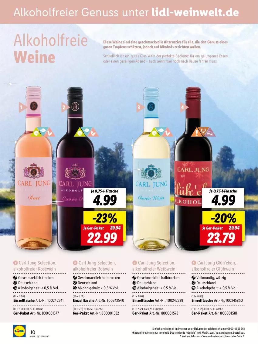 Aktueller Prospekt Lidl - Beste Weine für jeden Anlass - von 01.01 bis 31.01.2022 - strona 10 - produkty: alkohol, eier, flasche, Glühwein, gutschein, LG, mac, ndk, nuss, roséwein, rotwein, telefon, Ti, wein, weine, Weißwein, wolle