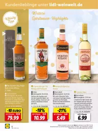 Gazetka promocyjna Lidl - Beste Weine für jeden Anlass - Gazetka - ważna od 31.01 do 31.01.2022 - strona 8 - produkty: alkohol, ananas, aperitivo rosato, Apple, bio, Cap, captain morgan, flasche, frucht, gewürz, gutschein, Holz, honig, islay single malt, LG, mac, mango, ndk, orange, rosato, rum, schott, scotch, scotch whisky, single malt, spirituosen, telefon, Ti, trauben, wein, whisky, zitrone