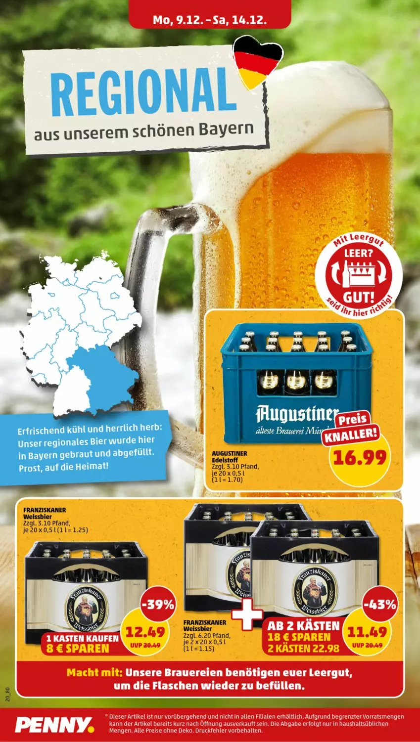 Aktueller Prospekt Penny - Prospekte - von 09.12 bis 14.12.2024 - strona 20 - produkty: bier, eis, franziskaner, Ti, weissbier