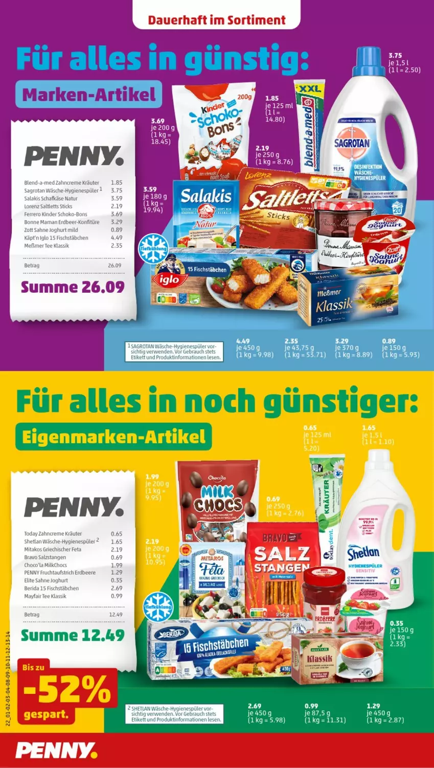 Aktueller Prospekt Penny - Prospekte - von 09.12 bis 14.12.2024 - strona 22 - produkty: auer, aufstrich, beere, eier, erdbeere, feta, fisch, frucht, fruchtaufstrich, joghur, joghurt, kräuter, sagrotan, sahne, sahne joghurt, Ti