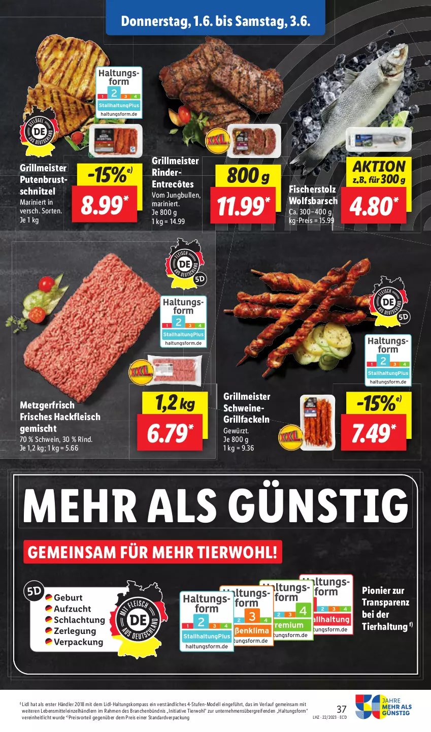 Aktueller Prospekt Lidl - Aktionsprospekt - von 30.05 bis 03.06.2023 - strona 43 - produkty: dell, eis, fisch, fische, Fischer, jungbullen, Meister, Mode, reifen, reis, Ti, wein, wolfsbarsch