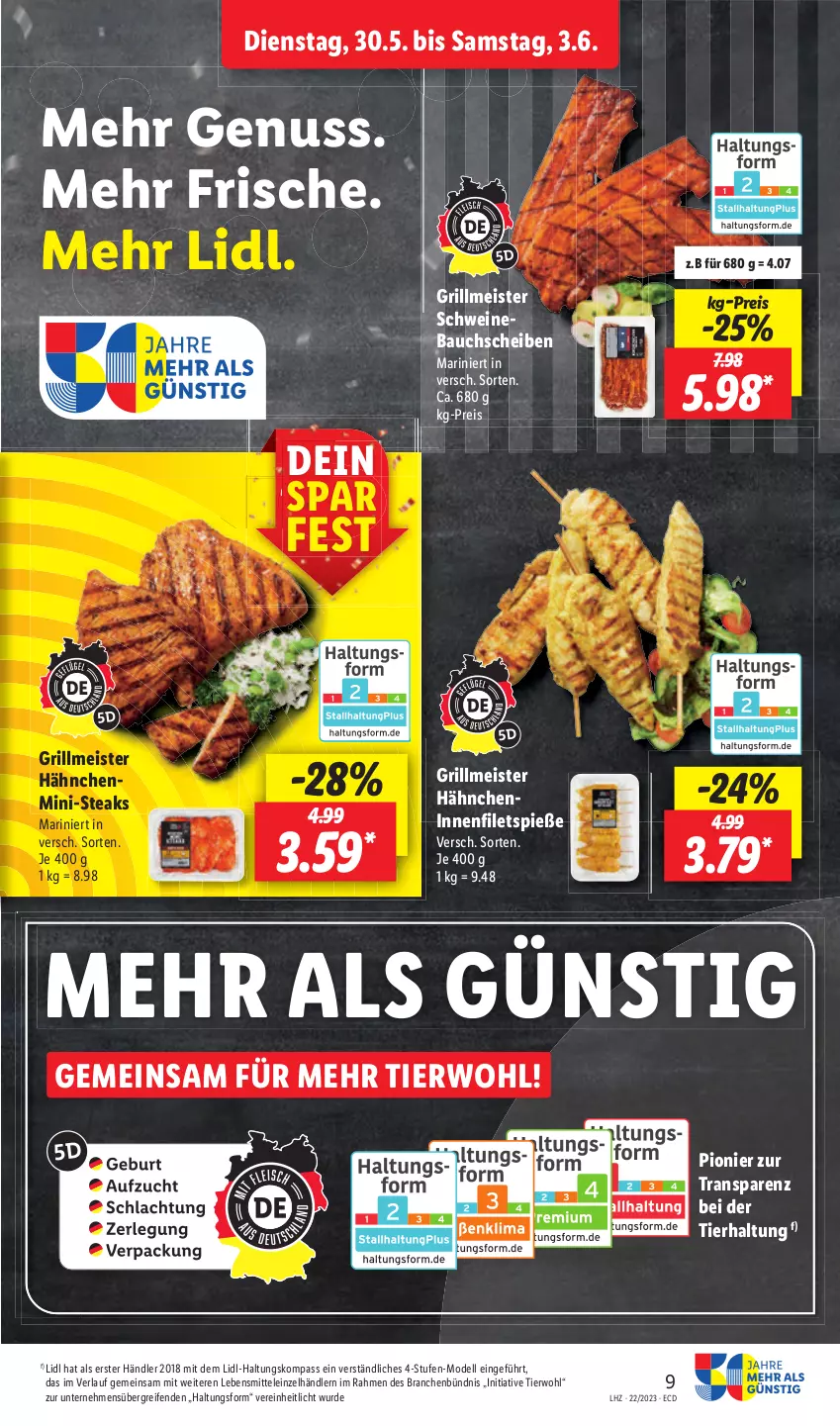 Aktueller Prospekt Lidl - Aktionsprospekt - von 30.05 bis 03.06.2023 - strona 9 - produkty: dell, eis, filet, filets, Meister, Mode, nuss, reifen, reis, Ti