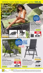 Gazetka promocyjna Lidl - Aktionsprospekt - Gazetka - ważna od 03.06 do 03.06.2023 - strona 30 - produkty: angebot, dell, eis, elle, klappsessel, Liege, Mode, ndk, reis, rel, Schal, Schale, sessel, sonnenliege, sonnenschutz, Tasche, Ti, tisch, ZTE
