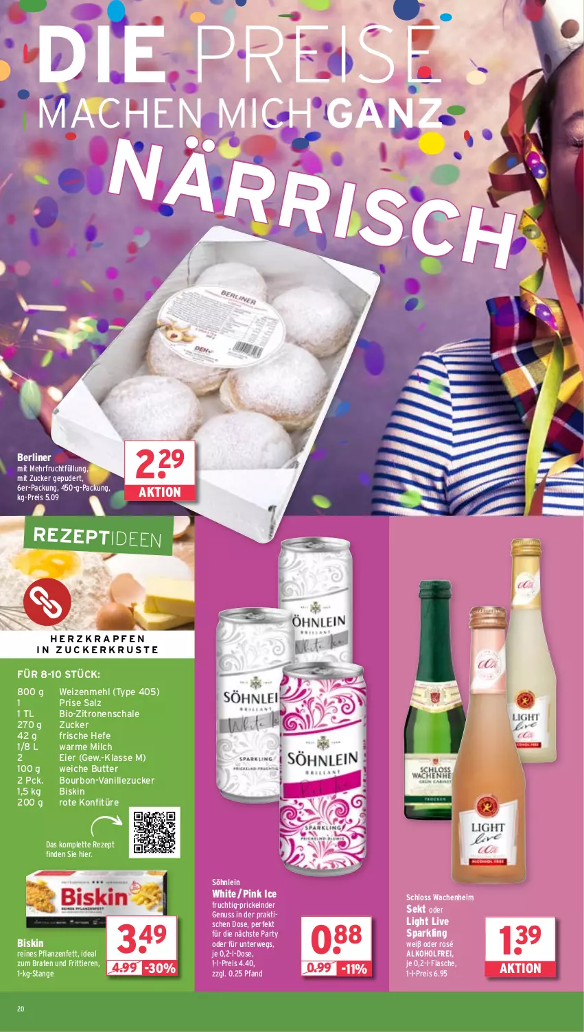 Aktueller Prospekt Wasgau - von 05.02 bis 10.02.2024 - strona 20 - produkty: alkohol, berliner, bio, bio-zitronen, bourbon, braten, butter, eier, eis, flasche, frucht, Hefe, ideal zum braten, konfitüre, mac, mehl, milch, nuss, pflanze, pflanzen, Pflanzenfett, pink ice, reis, rezept, rwe, salz, Schal, Schale, sekt, söhnlein, Ti, Tiere, tisch, type 405, vanille, weizenmehl, zitrone, zitronen, zucker