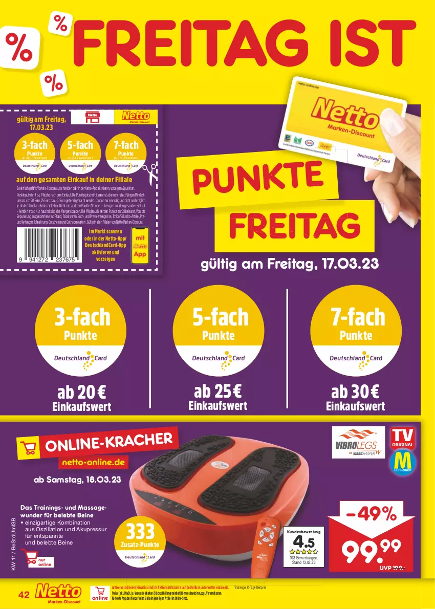 Aktueller Prospekt Netto Marken-Discount - Filial-Angebote - von 13.03 bis 18.03.2023 - strona 42 - produkty: bestpreis, buch, coupon, deutschlandcard, discount, eduscho, eis, elle, erde, guthabenkarte, gutschein, gutscheine, mac, marken-discount, milch, ndk, Rauch, reis, Tchibo, Ti