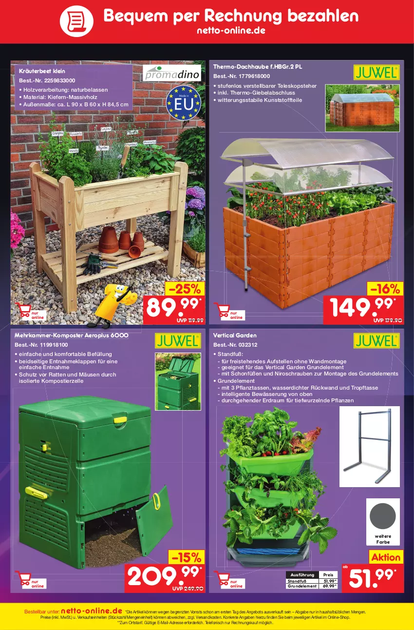 Aktueller Prospekt Netto Marken-Discount - Filial-Angebote - von 13.03 bis 18.03.2023 - strona 49 - produkty: angebot, eis, elle, ente, Holz, Intel, Komposter, kräuter, massivholz, natur, ndk, pflanze, pflanzen, reis, Ria, rückwand, schrauben, Stier, tasse, telefon, Teleskop, Ti, wasser, ZTE