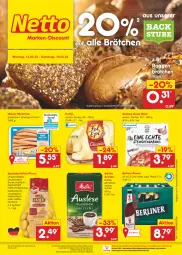 Gazetka promocyjna Netto Marken-Discount - Filial-Angebote - Gazetka - ważna od 18.03 do 18.03.2023 - strona 1 - produkty: angebot, backofen, berliner, bestpreis, brötchen, eis, fol epi, kaffee, kartoffel, kartoffeln, mehl, melitta, ndk, Ofen, pfanni, pils, pilsner, pizza, reis, roggenbrötchen, sac, speisekartoffeln, stube, Ti, wiener, wiener würstchen, würstchen, ZTE