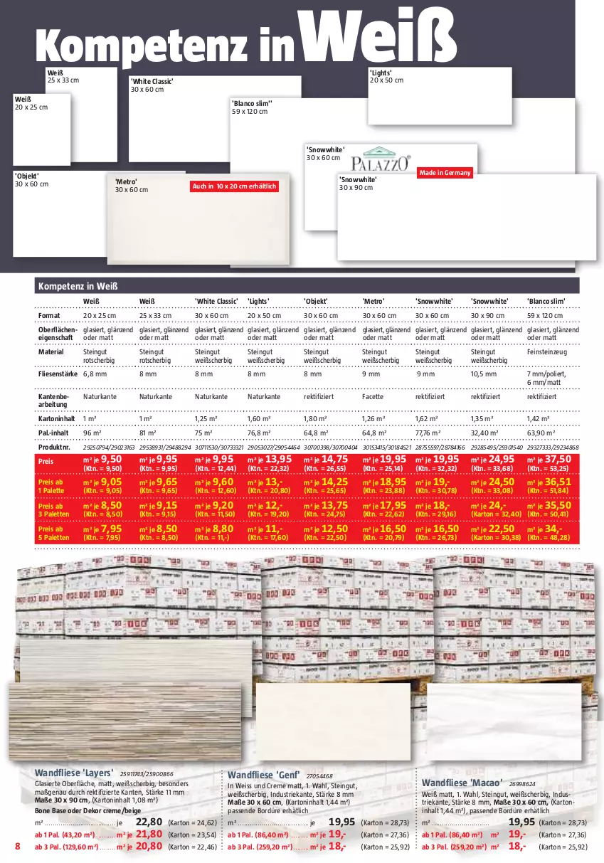 Aktueller Prospekt Bauhaus - Prospekte - von 30.09 bis 28.10.2023 - strona 8 - produkty: creme, eis, feinsteinzeug, Germ, mac, Metro, natur, Palette, reis, Ria, Ti