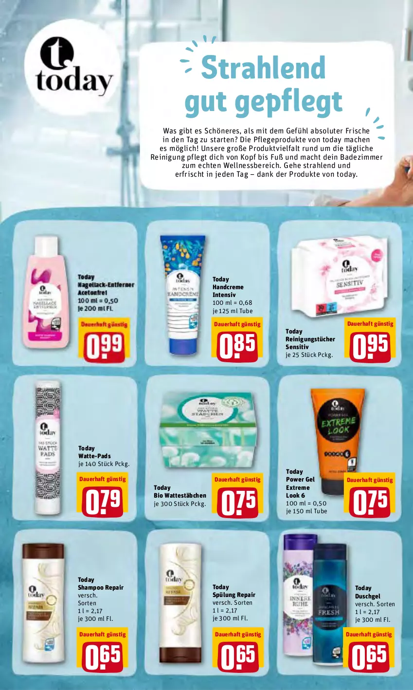 Aktueller Prospekt Rewe - Diese Woche im Angebot! - von 14.02 bis 19.02.2022 - strona 24 - produkty: auer, Bad, bio, creme, duschgel, handcreme, mac, Reinigung, reinigungstücher, shampoo, spülung, Ti, tücher, Wattestäbchen, wellnessbereich