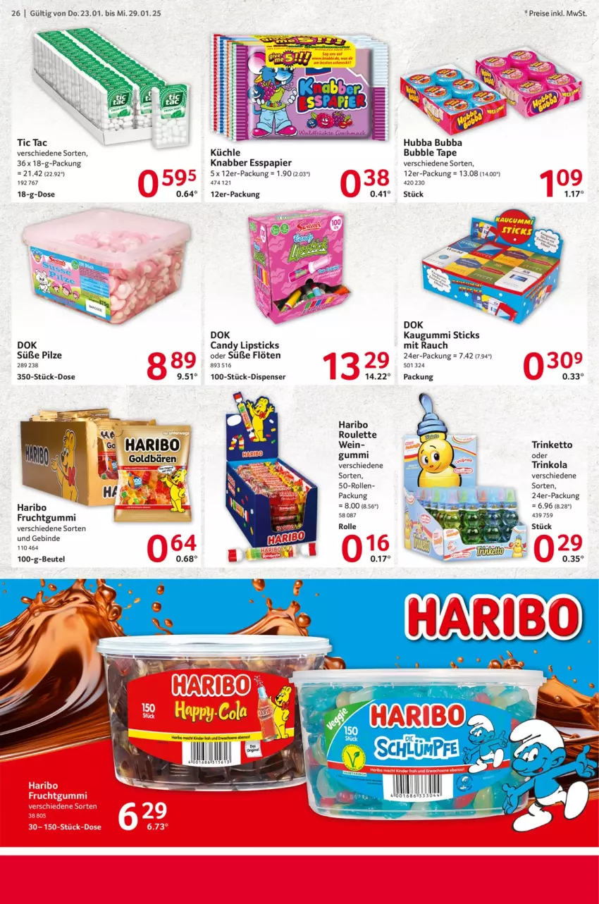 Aktueller Prospekt Selgros - Food - von 23.01 bis 29.01.2025 - strona 26 - produkty: beutel, eis, frucht, fruchtgummi, goldbären, haribo, kaugummi, Kinder, Lipstick, mac, papier, pilze, Rauch, reis, Ti, wein