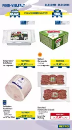 Gazetka promocyjna Metro - Wochen-Angebote Gastro - Gazetka - ważna od 26.04 do 26.04.2025 - strona 10 - produkty: angebot, beutel, blätterteig, butter, buttermilch, eis, galbani, gorgonzola, hinterschinken, Käse, Kette, Kroketten, kuchen, langnese, LG, mac, mandel, mandeln, milch, nogger, papier, reis, sahne, salsiccia, schafskäse, schinken, schnitten, tante fanny, Ti, tiefpreis, tisch