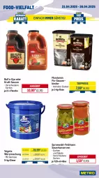 Gazetka promocyjna Metro - Wochen-Angebote Gastro - Gazetka - ważna od 26.04 do 26.04.2025 - strona 12 - produkty: angebot, auer, bohne, coca-cola, cola, coupon, drink, eimer, eis, energy drink, espresso, ferrero, flasche, getränk, getränke, gurke, gurken, Konserven, kraft, lavazza, mit gemüse, mondamin, Palette, raffaello, red bull, reis, salat, salate, sauce, saucen, spreewald-feldmann, Ti, tiefpreis, Vegeta