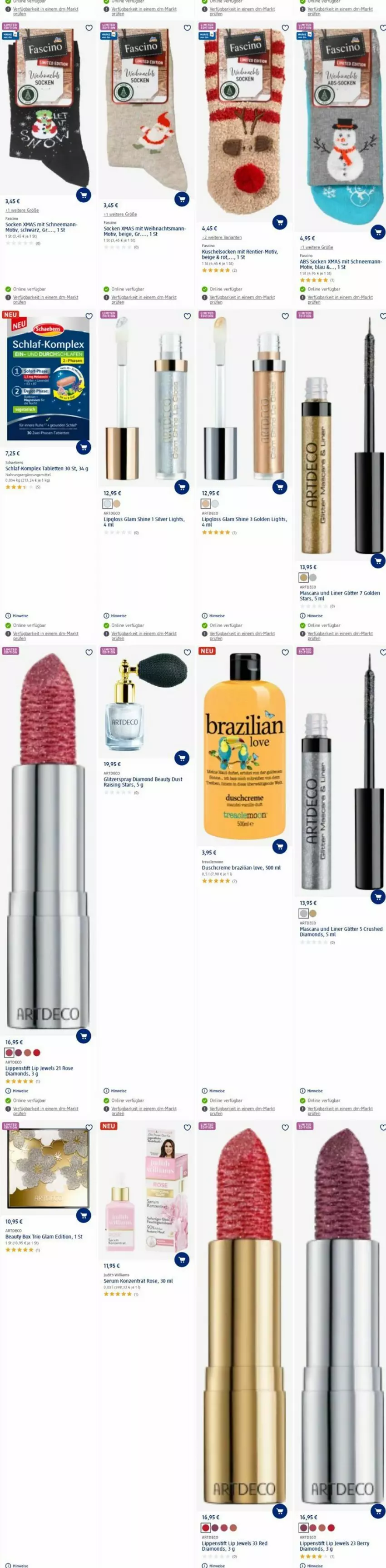 Aktueller Prospekt Dm Drogerie - Prospekte - von 27.11 bis 06.12.2023 - strona 11 - produkty: Brazilian, cin, creme, duschcreme, eis, Kuschelsocken, Lipgloss, Lippenstift, Mascara, nerf, rum, rwe, sac, Schaebens, Serum, socken, tablet, tablett, Tablette, tee, Ti, uhr, usb, wein, weine, Wels, xmas