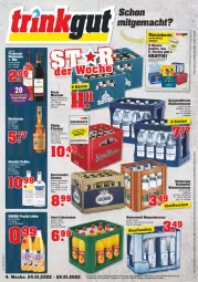 Gazetka promocyjna Trinkgut - Gazetka - ważna od 29.01 do 29.01.2022 - strona 1 - produkty: Absolut Vodka, Alwa, arla, burger, burgwallbronn, deka, deutschlandcard, eier, erde, flasche, frucht, glasflasche, krone, limo, limonade, limonaden, mac, mineralwasser, pils, pilsener, rwe, Ti, uhr, vodka, wasser