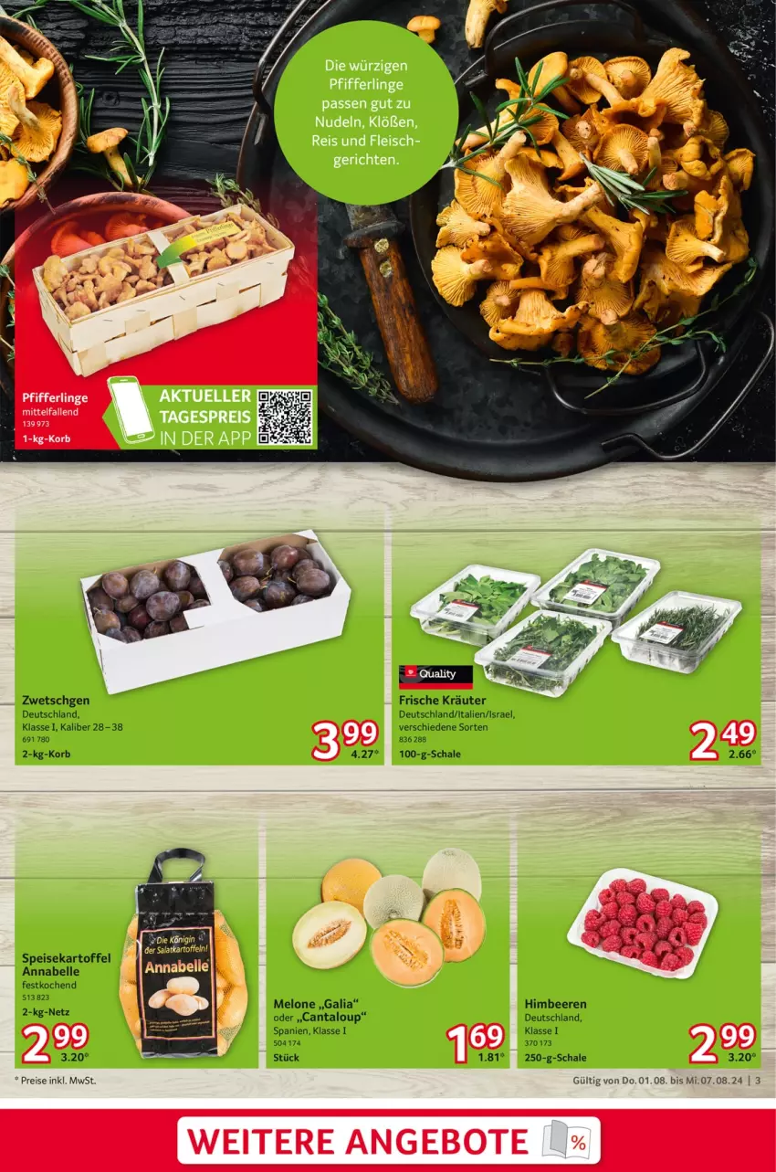 Aktueller Prospekt Selgros - Food - von 01.08 bis 07.08.2024 - strona 3 - produkty: angebot, angebote, eis, elle, fleisch, korb, nudel, nudeln, Pfifferlinge, reis, riegel, Ti