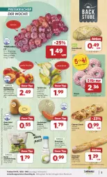 Gazetka promocyjna Combi - Prospekte - Gazetka - ważna od 31.08 do 31.08.2024 - strona 3 - produkty: angebot, angebote, baguette, beutel, Birnen, Cap, Donut, dressing, eis, Elan, flasche, fleisch, früchte, kiwi, kracher, melone, mozzarella, Nektar, nektarinen, Ofen, pfirsich, pfirsiche, reis, rel, salat, Schal, Schale, snack, steinofen, stube, tafelbirnen, tafeltrauben, telefon, Ti, tomate, trauben, zespri, ZTE