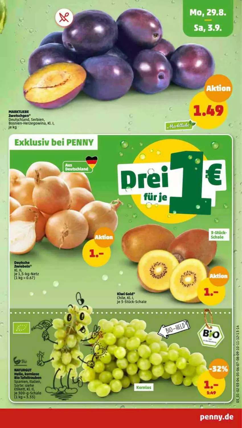 Aktueller Prospekt Penny - Prospekte - von 29.08 bis 03.09.2022 - strona 3 - produkty: kiwi, Kiwi Gold, Schal, Schale