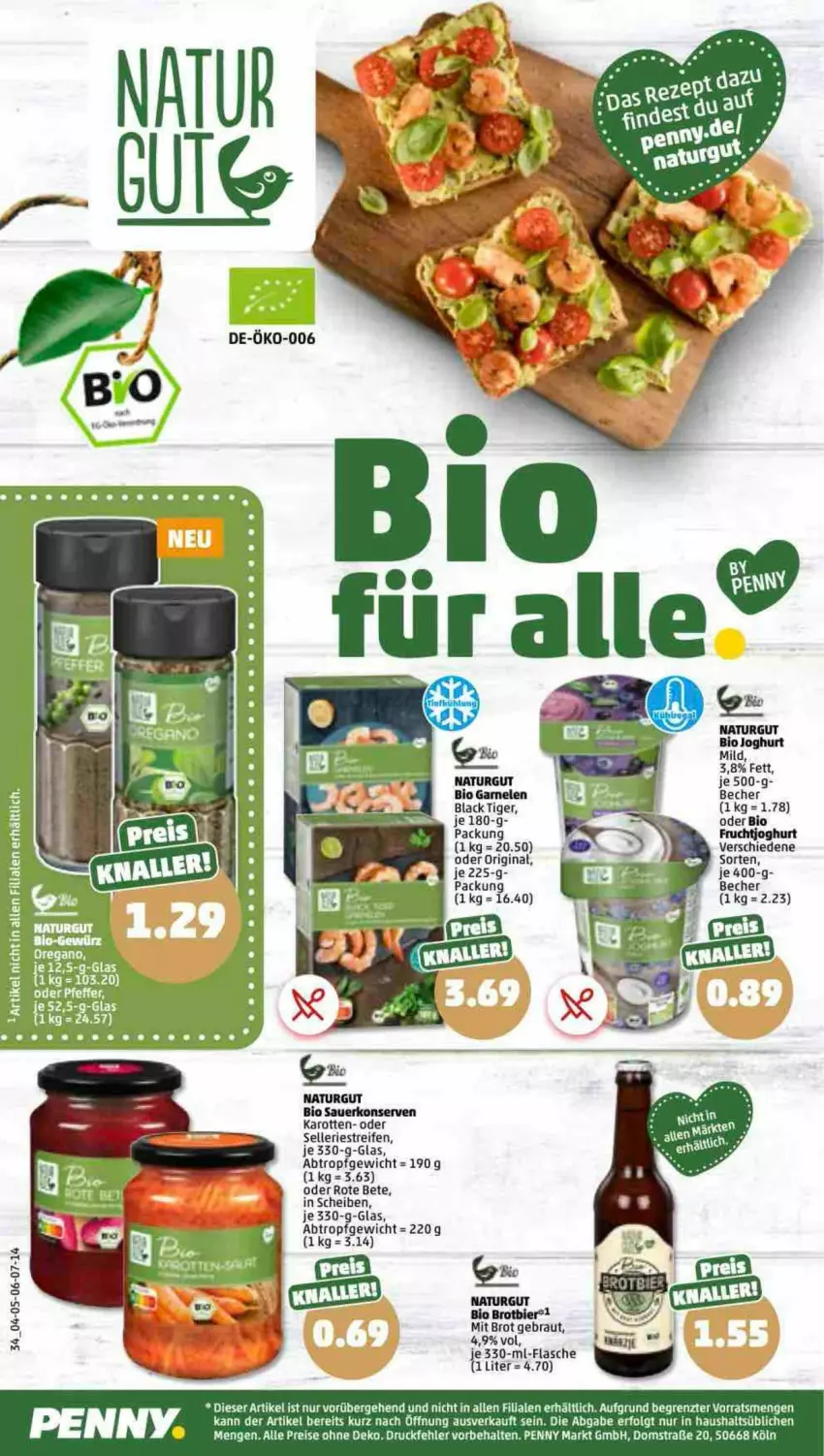 Aktueller Prospekt Penny - Prospekte - von 29.08 bis 03.09.2022 - strona 34 - produkty: auer, Becher, bier, bio, brot, eis, elle, flasche, frucht, garnelen, gin, joghur, joghurt, joghurt mild, karotten, Konserven, lack, LG, natur, pfeffer, reifen, reis, rote bete, Ti, ZTE