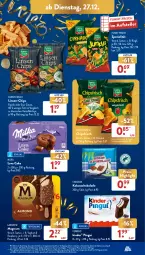 Gazetka promocyjna AldiSud - NÄCHSTE WOCHE - Gazetka - ważna od 31.12 do 31.12.2022 - strona 19 - produkty: alle artikel ohne dekoration, chips, chipsfrisch, dekoration, eis, elle, ferrero, funny-frisch, kartoffel, kartoffelchips, Kinder, kinder pingui, kokos, langnese, linsen, magnum, milka, paprika, pingui, raspberry, reis, ring, schoko, schokolade, sour cream, Spezi, teller, Ti, Yo, yoghurt, ZTE