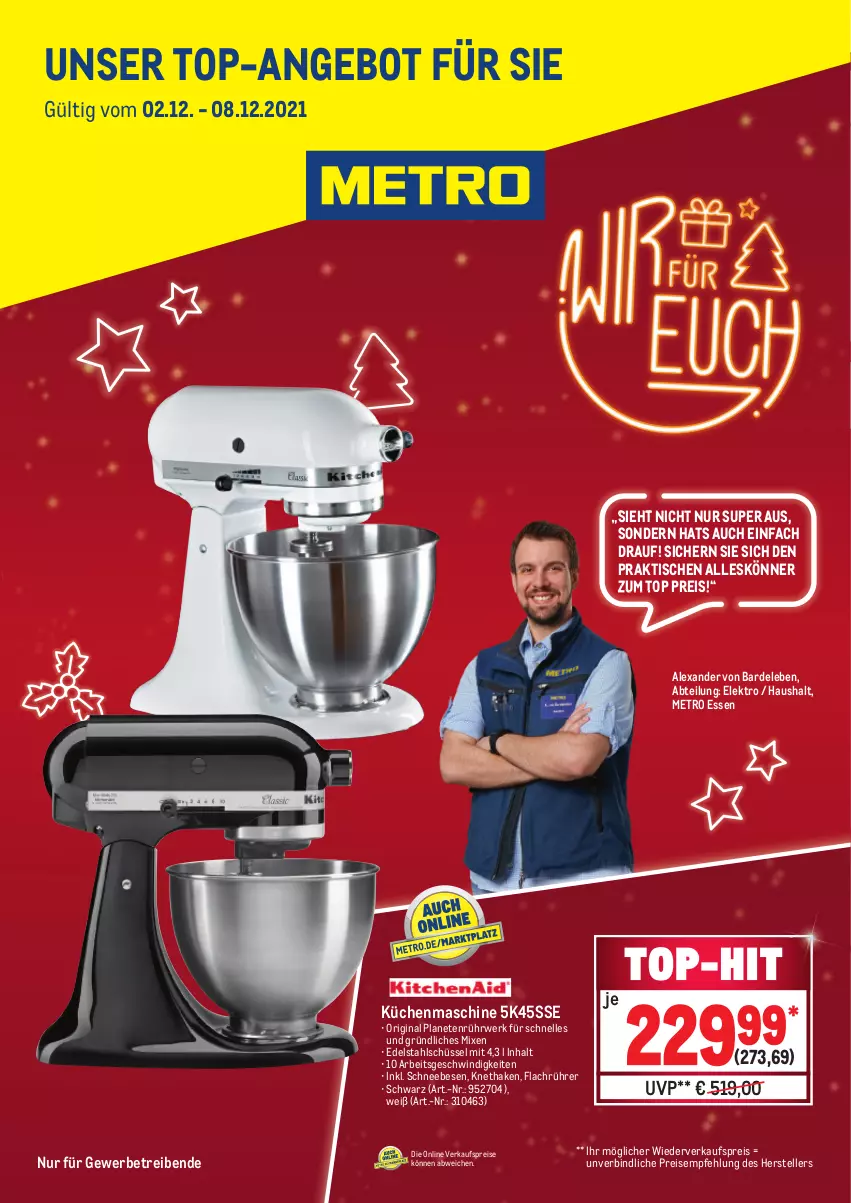 Aktueller Prospekt Metro - KitchenAid - von 02.12 bis 08.12.2021 - strona 1