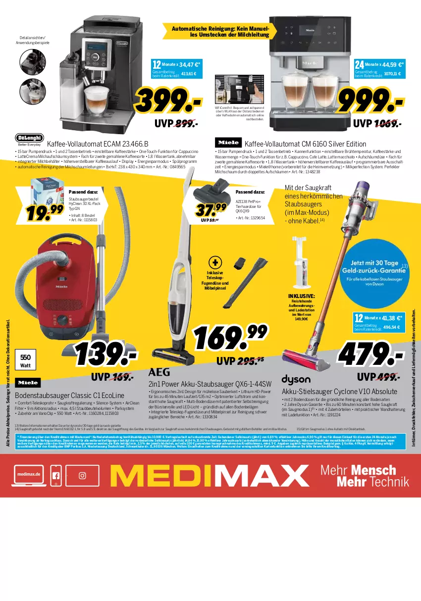 Aktueller Prospekt Medimax - MEDIMAX Prospekt KW02 2022 - von 07.01 bis 13.01.2022 - strona 8 - produkty: abholpreise, ACC, akku, Akku-Staubsauger, auto, Behälter, beutel, bodenstaubsauger, bohne, bohnen, bürste, bürsten, Cap, cappuccino, chia, cin, dekoration, Dyson, eis, elle, erde, kaffee, kaffeebohnen, kraft, latte, latte macchiato, led-licht, LG, mac, macchiato, mastercard, miele, milch, möbel, Pinsel, Reinigung, reis, Schal, Spiele, staubbeutel, staubsauger, staubsaugerbeutel, Stielsauger, tasse, Teleskop, Ti, tisch, wandhalterung, wasser, wassertank