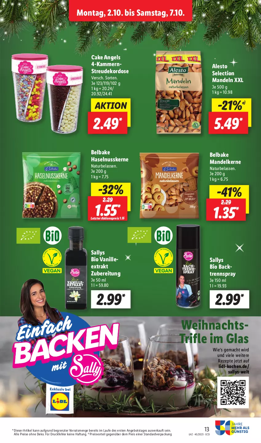 Aktueller Prospekt Lidl - Aktionsprospekt - von 02.10 bis 07.10.2023 - strona 15 - produkty: aktionspreis, alesto, angebot, bio, eis, haselnuss, mac, mandel, mandeln, natur, nuss, preisvorteil, reis, rezept, rezepte, Ti, vanille, ZTE