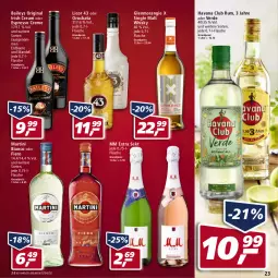 Gazetka promocyjna Real - Gazetka - ważna od 19.03 do 19.03.2022 - strona 23 - produkty: baileys, beere, creme, eis, erdbeere, erde, espresso, flasche, gin, Havana Club, irish cream, licor, licor 43, mandel, martini, mm extra, oder espresso, Orochata, reis, rum, sekt, single malt, Ti, whisky