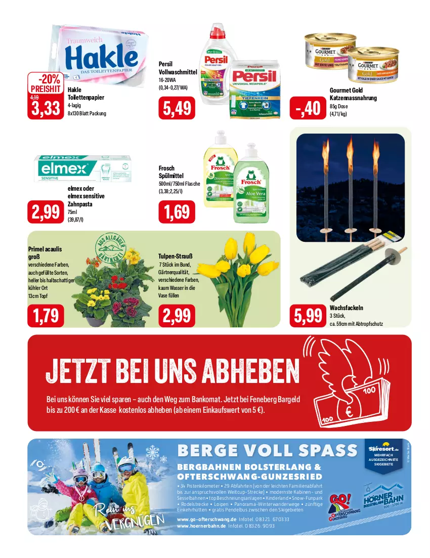 Aktueller Prospekt Feneberg - Prospekte - von 15.02 bis 17.02.2024 - strona 10 - produkty: Bank, eis, elle, elmex, flasche, Frosch, gourmet gold, hakle, hakle toilettenpapier, Kinder, LG, Mode, Nassnahrung, papier, pasta, persil, rama, reis, rwe, sessel, spülmittel, Ti, toilettenpapier, topf, Vase, vollwaschmittel, waschmittel, wasser, zahnpasta