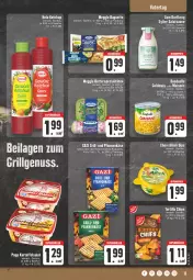 Gazetka promocyjna E Center - Angebote der Woche - Gazetka - ważna od 20.05 do 20.05.2023 - strona 11 - produkty: aktionspreis, allioli, baguette, Becher, bett, butter, chips, chovi, dip, eis, elle, flasche, Goldmais, goldmais oder, grill, ilag, kartoffel, kartoffelsalat, Käse, kräuter, LG, mais, meggle, nuss, pfanne, pfannen, pfannenkäse, Popp, reis, salat, salatsauce, sauce, Spezi, Sylter, Ti, tortilla, Tortilla Chips, und pfanne