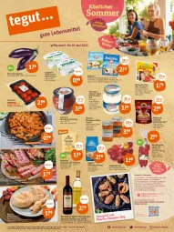 Gazetka promocyjna Tegut - Angebote der Woche - Gazetka - ważna od 10.06 do 10.06.2023 - strona 1 - produkty: Ajvar, alkohol, angebot, angebote, apostels, aubergine, auberginen, bio, Bio-Paprika, blume, blumen, brot, cevapcici, dekoration, dip, ehrmann, eis, ente, Fladenbrot, flasche, fleisch, geschnetzeltes, getränk, getränke, Getrocknete Tomaten, gin, grill, gyros, hackfleisch, ideal zum grillen, joghur, joghurt, joghurt nach, Käse, knoblauch, landprimus, latte, mac, mais, mam, mandel, mandeln, mestemacher, milch, natur, natura, paprika, petersilie, Rauch, Retsina, rezept, rotwein, salakis, salz, schafkäse, schwein, schweine, sonnenblume, sonnenblumen, Sonnenblumenkerne, sour cream, strauchtomaten, Tasche, taschen, Ti, tomate, tomaten, Tüte, Vegeta, wein, weine, Weißwein, zaziki, Zelt, zwiebel, zwiebeln