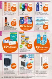 Gazetka promocyjna Tegut - Angebote der Woche - Gazetka - ważna od 10.06 do 10.06.2023 - strona 28 - produkty: arctic air, bio, body, body lotion, body milk, creme, deo, deo spray, duschdas, duschgel, eis, elle, elvital, erde, feuchttücher, flasche, Kinder, kosmetik, Labello, Lotion, meridol, Nachtlicht, natur, natura, nivea, penaten, Roller, shampoo, shampoo oder spülung, Spezi, spülung, steckdose, telefon, Ti, timer, tristar, tücher, turmventilator, überhitzungsschutz, uhr, usb, ventilator, vita, wasser, zahncreme