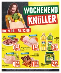 Gazetka promocyjna E Center - Angebote der Woche - Gazetka - ważna od 23.09 do 23.09.2023 - strona 26 - produkty: Abtei, auer, Backrauchschinken, Bau, Bauer, bratwurst, chili, debrecziner, deka, eis, flasche, fleisch, gewürz, Gewürzgurke, gewürzgurken, gulasch, gurke, gurken, hot chili, jungbullen, keimöl, Kühne, mac, mazola, paprika, pute, rapso, Rauch, reis, schinken, schlemmertöpfchen, schwein, Ti, Töpfchen, wein, wurst, ZTE