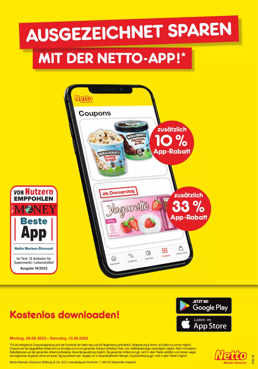 Aktueller Prospekt Netto Marken-Discount - Filial-Angebote - von 08.08 bis 13.08.2022 - strona 41 - produkty: angebot, coupon, coupons, discount, eis, Holz, LG, marken-discount, reis, Ti, ZTE