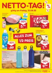 Gazetka promocyjna Netto Marken-Discount - Filial-Angebote - Gazetka - ważna od 13.08 do 13.08.2022 - strona 39 - produkty: angebot, bestpreis, eis, flasche, getränk, getränke, langnese, magnum, nestlé, reis, schwein, schweine, Ti, trinkflasche, usb, vernel, weichspüler, wein, weine, ZTE