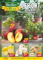 Gazetka promocyjna Netto Marken-Discount - Filial-Angebote - Gazetka - ważna od 13.08 do 13.08.2022 - strona 8 - produkty: asti, bio, bio-zitronen, eis, fleisch, ingwer, knoblauch, kräuter, melone, ndk, Nektar, nektarinen, reis, Schal, Schale, Ti, topf, usb, versandkostenfrei, wasser, wassermelone, zitrone, zitronen