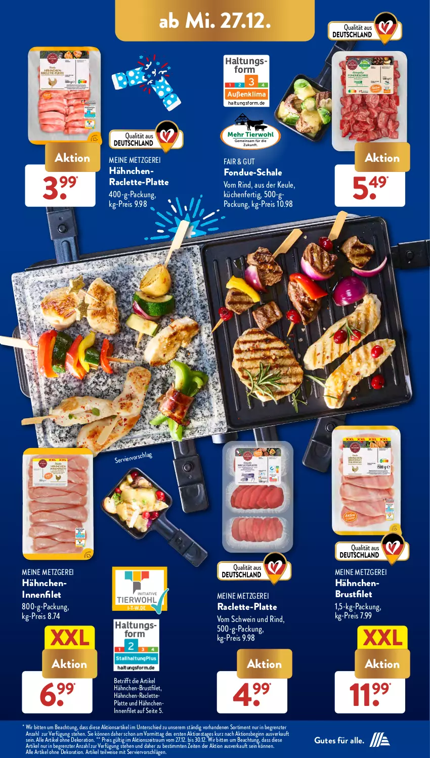 Aktueller Prospekt AldiSud - NÄCHSTE WOCHE - von 27.12 bis 30.12.2023 - strona 7 - produkty: alle artikel ohne dekoration, brustfilet, dekoration, eis, filet, Fondue, gin, hähnchen-brustfilet, hähnchenbrust, hähnchenbrustfilet, küche, Küchen, latte, reis, rind, Schal, Schale, schwein, schwein und rind, Ti, vom schwein und rind, wein, ZTE