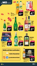 Gazetka promocyjna Netto - Woche 4 - Gazetka - ważna od 27.01 do 27.01.2024 - strona 10 - produkty: deit, ecco, eis, flasche, frucht, fruchtsecco, Germ, jägermeister, kräuter, kräuterlikör, krombache, krombacher, krombacher pils, Laufen, likör, limo, limonade, Meister, nordbrand, pfeffer, pfefferminzlikör, pfirsich, pils, rotkäppchen, Ti