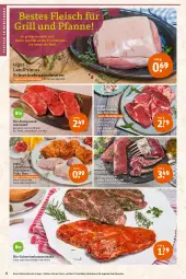 Gazetka promocyjna Tegut - Angebote der Woche - Gazetka - ważna od 13.08 do 13.08.2022 - strona 6 - produkty: angebot, angebote, bio, braten, dekoration, eis, ente, fleisch, für grill und pfanne, grill, grill und pfanne, krone, krustenbraten, lachs, lamm, Lammkrone, lammlachse, landprimus, natur, pfanne, Pollo Fino, rum, rumpsteak, saft, schwein, schweine, steak, steaks, Ti, tisch, und pfanne, wein, weine, wurst