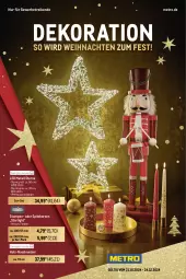 Gazetka promocyjna Metro - Dekoration - Gazetka - ważna od 24.12 do 24.12.2024 - strona 1 - produkty: adapter, dekoration, Holz, kerze, knacker, Metro, nuss, Nussknacker, starlight, Ti, weihnachten