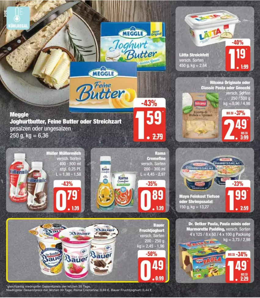 Aktueller Prospekt Edeka - Prospekte - von 15.01 bis 20.01.2024 - strona 12 - produkty: auer, Bau, Bauer, butter, creme, Dr. Oetker, eis, feinkost, frucht, fruchtjoghurt, joghur, joghurt, Paula, rama, rama cremefine, reis, salat, Streichzart, Ti, Yo, ZTE