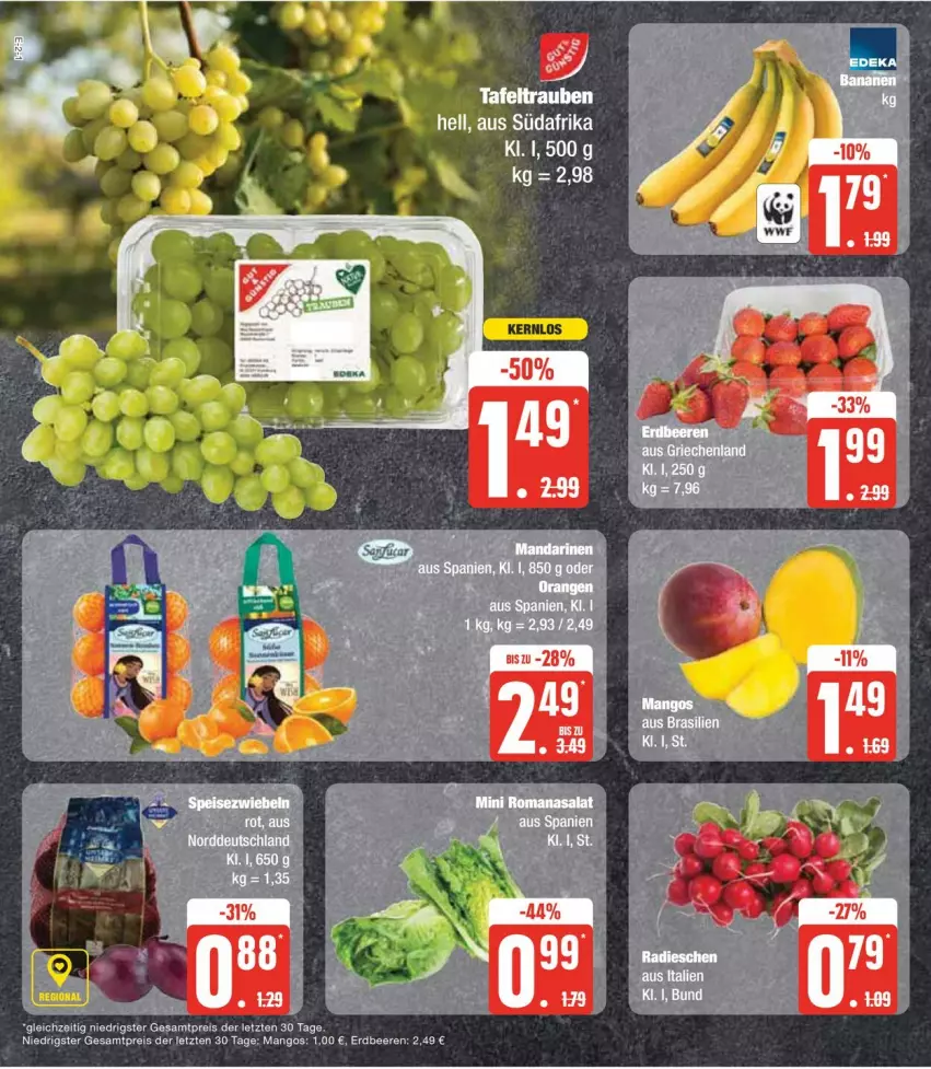 Aktueller Prospekt Edeka - Prospekte - von 15.01 bis 20.01.2024 - strona 6 - produkty: beere, beeren, eis, erdbeere, erdbeeren, mango, mangos, orange, orangen, reis, Romanasalat, salat, Ti, ZTE