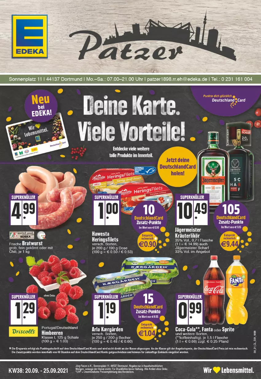 Aktueller Prospekt Edeka - Angebote der Woche - von 20.09 bis 25.09.2021 - strona 1